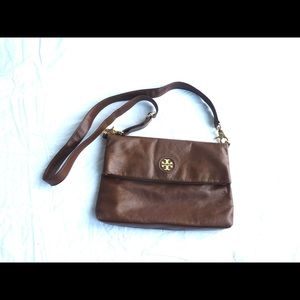 Tory Burch leather foldover cross body bag